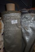 *~20m x 1.4m Roll of Silver & Pale Olive Fabric