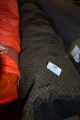 *~35m x 60” Roll of Fie Charcoal & Beige Check waxed Fabric