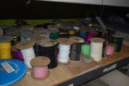 *Shelf Containing Assorted Sequin Trims