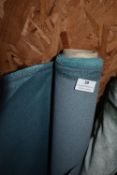 *~3m x 1.4m Roll of Aqua/Grey Upholstery Fabric