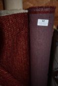 *~4m x 1.4m Roll of Burgundy & Burnt Orange Upholstery Fabric