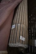 *~10m x 1.4m Roll of Chocolate & Beige Stripe Fabric
