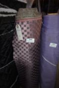 *~8m x 1.4m Roll of Dusky Pink & Beige Check Velour
