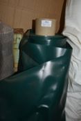 *~25m x 1.4m Roll of Bottle Green Faux Leather Fabric
