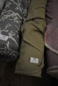 *~12m x 1.4m Roll of Dusky Olive Damask Type Fabric