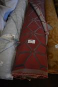 *~30m x 1.4m Roll of Dusky Pink & Beige Geometric Design Fabric