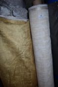 *~15m x 1.4m Roll of Gold Shimmer Design Upholstery Fabric