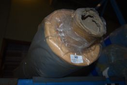 *Roll of Burnt Yellow Brushed Fabric with Grey Blackout Lining