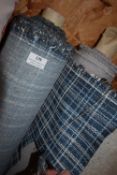 *~10m x 1.4m Roll of Denim Blue Check Design Fabric