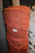 *~28m x 1.4m Roll of Burnt Orange Jacquard Fabric