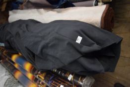 *~30m x 1.4m Roll of Charcoal Grey Stretch Fabric Velour Pile