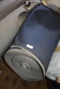 *~35m x 1.4m Roll of Medium Blue Foam Backed Fabric