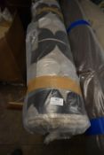 *~25m x 1.4m Roll of Upholstery Fabric with Beige & Black Geometric Design