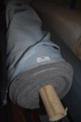 *~40m x 1.4m Roll of Pale Blue & Grey Fabric