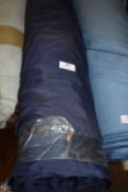*~103m x 1.4m Roll of Dark Blue Lined Fabric
