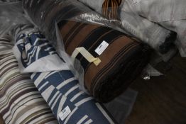 *~38m x 1.4m Roll of Chocolate & Black Stripe Fabric