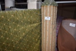 *~8m x 1.4m Roll of Olive Green & Gold Design Fabric