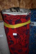 *~25m x 1.4m Roll of Red & Blue moquette Fabric