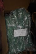 *Quantity of Emerald Green Zips, Herringbone Drill, and Dark Blue Webbing