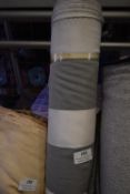 *~8m x 1.4m Roll of Ecru & Silver Stripe Fabric