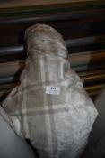*~6m x 1.4m Roll of Mushroom & Ecru Check Pattern Fabric