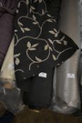 *~35m x 1.4m Roll of Fabric with Floral Design in Charcoal & Beige