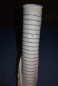 *~8m x 1.4m Roll of Air Force Blue on Ecru Herringbone Twill Fabric