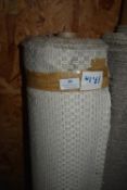 *~17xm x 1.4m Roll of Ecru on Taupe Design Heavy Upholstery Fabric