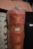 *~32m x 1.4m Roll of Burnt Orange & Orange Striped Fabric