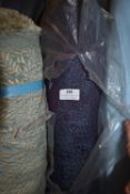 *~12m x 1.4m Roll of Pale Blue & Burgundy Fabric