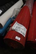 *~30m x 1.4m Roll of Bright Red Geometric Design Upholstery Fabric