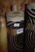 *~10m x 1.4m Roll of Beige & Chocolate Geometric Design Upholstery Fabric