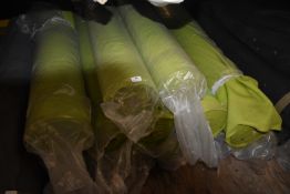 *Thirteen ~50m Rolls of Pale Green Fabric