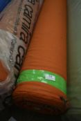 *~55m x 1.4m Roll of Burnt Orange Fabric