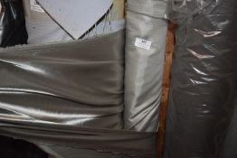 *~35m x 1.4m Roll of High Sheen Fabric in Pale Green/Grey