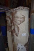 *~10m x 1.4m Roll of Dark Taupe & Ecru Floral Print Fabric