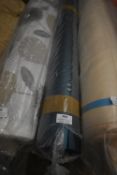 *~6m x 1.4m Roll of Shimmer Petrol Blue & Charcoal vynl Fabric