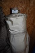 *~57m x 1.4m Roll of Ecru & Beige Stripe Fabric