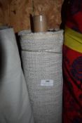 *~10m x 1.4m Roll of Taupe & Ecru Fabric