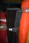 *~74m x 1.4m Roll of Black & Beige Upholstery Fabric