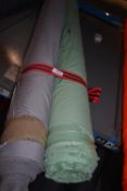 *total 90m Rolls of Fabric, One Silver Grey, One Pale Green