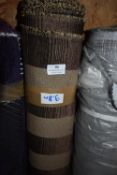 *~9.8m Roll of Chocolate & Beige Stripe Upholstery Fabric