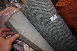 *~8m x 1.4m Roll of Pale Aqua & Taupe Design Fabric