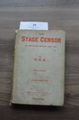 The Stage Censor Historical Sketch by GMG First Edition, Published by Samson Lowe 1908