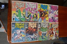 ~8 Marvel Alpha Flight Comics