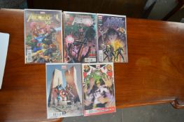 Five Marvel Comics Including The Avengers, and Marvel Now