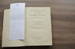 Five Tragedies of Sex by Frank Wedekind First Edition, Published by Vision
