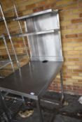 *Stainless Steel Preparation Table with Two Shelves 100x70cm 180cm tall