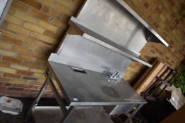 *Stainless Steel Prep/Sink Unit with Two Shelves 150x65cm x 180cm tall