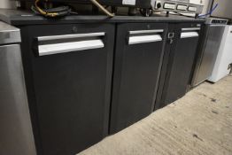 *Gamco Black Three Door Undercounter Drinks Chiller